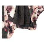 Jennifer Lopez Smocked Waist Floral Mock-Wrap Dress 3/4 Sleeve Black Multi Med Photo 5