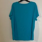 Westport  Turquoise V-Neck Short Sleeve Tee Photo 4