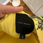 Alex Marie Whitney Pleated Yellow Floral Dress perfect for Easter Photo 7