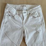 AMO Twist Sea Salt Jeans Distressed Slim Fit White Size 26 Photo 2