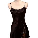 Victoria's Secret Vintage  Black Satin Lace Slip Dress Open Back XS Y2K Photo 0