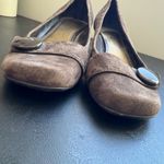 90s Vintage Franco Sarto Womens Suede Leather Slip on Button Mary Janes sz 9 Y2K Brown Photo 6