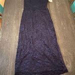 Sam Edelman Navy Lace Sleeveless Midi Dress Square Neck Women's Cocktail Wedding Photo 4