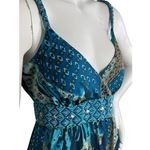 Robbie Bee Multi Animal Print Sleeveless Maxi Dress Teal Strap Dress 12 Photo 3