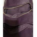 Coach Leather Purple Pebble Hobo Shoulder Bag Gold Zippers Chain Purple Interior Photo 6