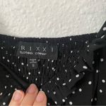 Rixxi black and white ruched polka dot mini cocktail dress size S short sleeve Photo 5
