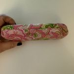 Vera Bradley Quilted Fabric Glasses Hard Case Petal Pink Green Floral VTG Photo 2
