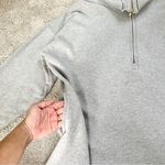 J.Crew University Terry Long Half-Zip Tunic Sweatshirt Heather Grey Cozy Chic Photo 7