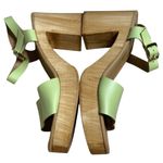 Seychelles  Aloe Green Manila Wooden Heeled Sandals Women’s 9.5 Photo 2
