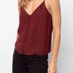 Rails  Women's Size XS Aubrey Rust Spotted V-Neck Tank Top 924-616-150 Photo 0