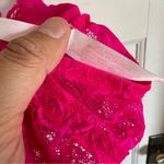 PINK - Victoria's Secret PINK Victoria’s Secret hot pink lace bralette size medium Photo 5