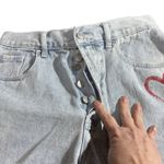PacSun Shorts 90S Girlfriend Button Fly Denim Shorts Cut Off size 26 with heart Photo 6
