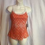 Satva NWT Dolan Yoga Cami Orange Geometric Athleisure Tank Top Photo 7