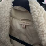 Skies Are Blue Anthropologie  Fleece Sherpa Full Zip Jacket Cream Size XL Photo 3