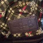 Jessica Simpson Y2K Boho Hobo Tote Snake Embossed Tassel Bag Purple Brown  Photo 6