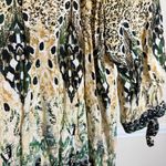 Fig And Flower XL Animal Print Green Tan Top Scoop Neck Relaxed Fit Pullover Photo 11