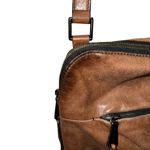 Hobo Brown Leather Shoulder Crossbody Purse Bag Photo 4