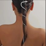 Boutique Diamond Snake Tiara Crystal Hair Crystal Tassel Hair Chain Photo 2