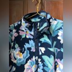 Vera Bradley women's large blue floral fleece pullover Photo 2