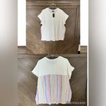 Torrid Cotton Modal Slub + Clip Dot Print Fabric Mixed Dolman Tee Size 1X Photo 1