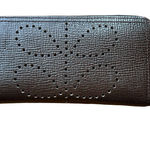Orla Kiely Punched Stem Brown Leather‎ wallet Photo 0