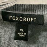 Foxcroft  Grey/Tan Striped V Neck Button cardigan Photo 1