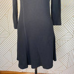James Perse Recycle Crepe Jersey Flare Dress Black Photo 6