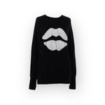 Lauren Moshi ᨎ Ladona X White Mouth Lightweight Knit Cashmere Sweater ᨎ Black S Photo 3