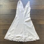 Vintage Lace Trim Slip Womens Sz Small Cream Knee Length White Photo 4