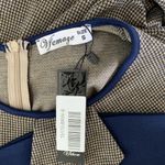 Vfemage Knit Dress Small Brown Blue Short Sleeve NWT‎ Bodycon Office Vintage Photo 4