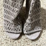 Jeffrey Campbell Ottawa Taupe Leather Peep Toe Cut Out Heels Photo 2