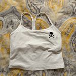 Beyond Yoga  white Spacedye Slim Racerback Cropped Tank size small Photo 3