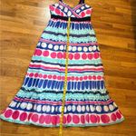 Vineyard Vines Women’s 14 Carolina Stripe Ocean Splash Maxi Dress Silk Polka Dot Photo 7