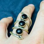 Onyx stacked ring Black Photo 2