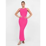 Popilush Hot Pink Ribbed Shapewear Crewneck Maxi Dress 4XL NWT Size 4X Photo 8