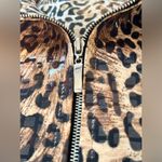 Misook  Leopard  Zip up Jacket Brown Animal Print Sequin Photo 5