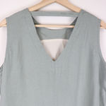 Nau Hera Dress II Mint Blue 100% Hemp Maxi Sundress Side Slit Pockets Medium Photo 5