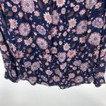 Lucky Brand live in love sz Small tunic top floral multicolor Boho Long Sleeve Photo 7