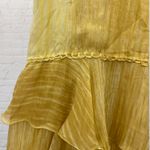 Max Studio  Golden Yellow Silk Ruffle Dress | Special Edition | Size S Photo 13