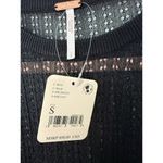 Free People H2O Crew Pullover Sheer Garage Grunge Knit Top Black Small Photo 3