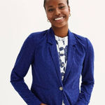 Draper James ✨ Eyelet Textured Notch Lapel Blazer Sz XL Navy Jacket✨ Photo 0