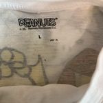 Peanuts Size Large Long Sleeve Cropped White T Photo 4