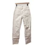Abercrombie & Fitch Hollister ULTRA‎ HIGH RISE DAD JEAN White Size 3R Distress Rips Photo 2