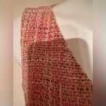 Talbots  Pink Orange White Multi-Color Tweed V Neck Fully Lined Midi Dress Sz 8 Photo 10