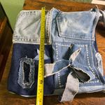 Handmade  possibly vintage Denim and Plaid Women's Crossbody Bag Photo 4