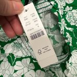 J.Crew  Smocked One-Shoulder Top Kelly Green Floral S Photo 3