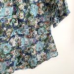 Fire Los Angeles Floral Peplum Blouse Top Lace Detail ~ Women’s Size Small Photo 7