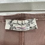 Free People Intimately  Size Large Ciao Bella Long Sleeve Ruched Top Brown Ribbed Photo 3