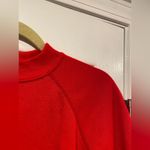 VTG Montgomery Ward Size S Red High Neck Short Sleeve Banded Waist Sweatshirt Photo 8