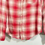 CP Shades  Red Plaid Long Sleeve Cotton Button Up Pocket Flannel Shirt Size M Photo 2